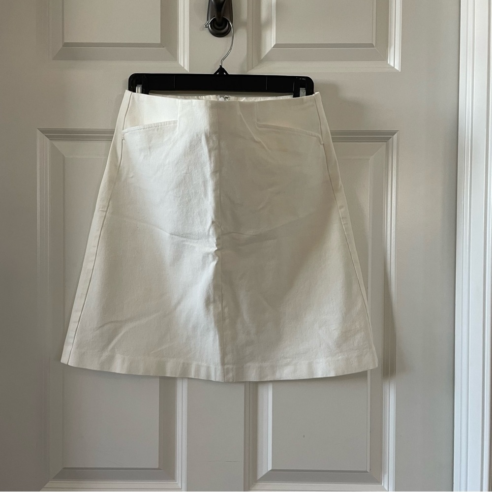 Theory Cream A-Line Skirt
